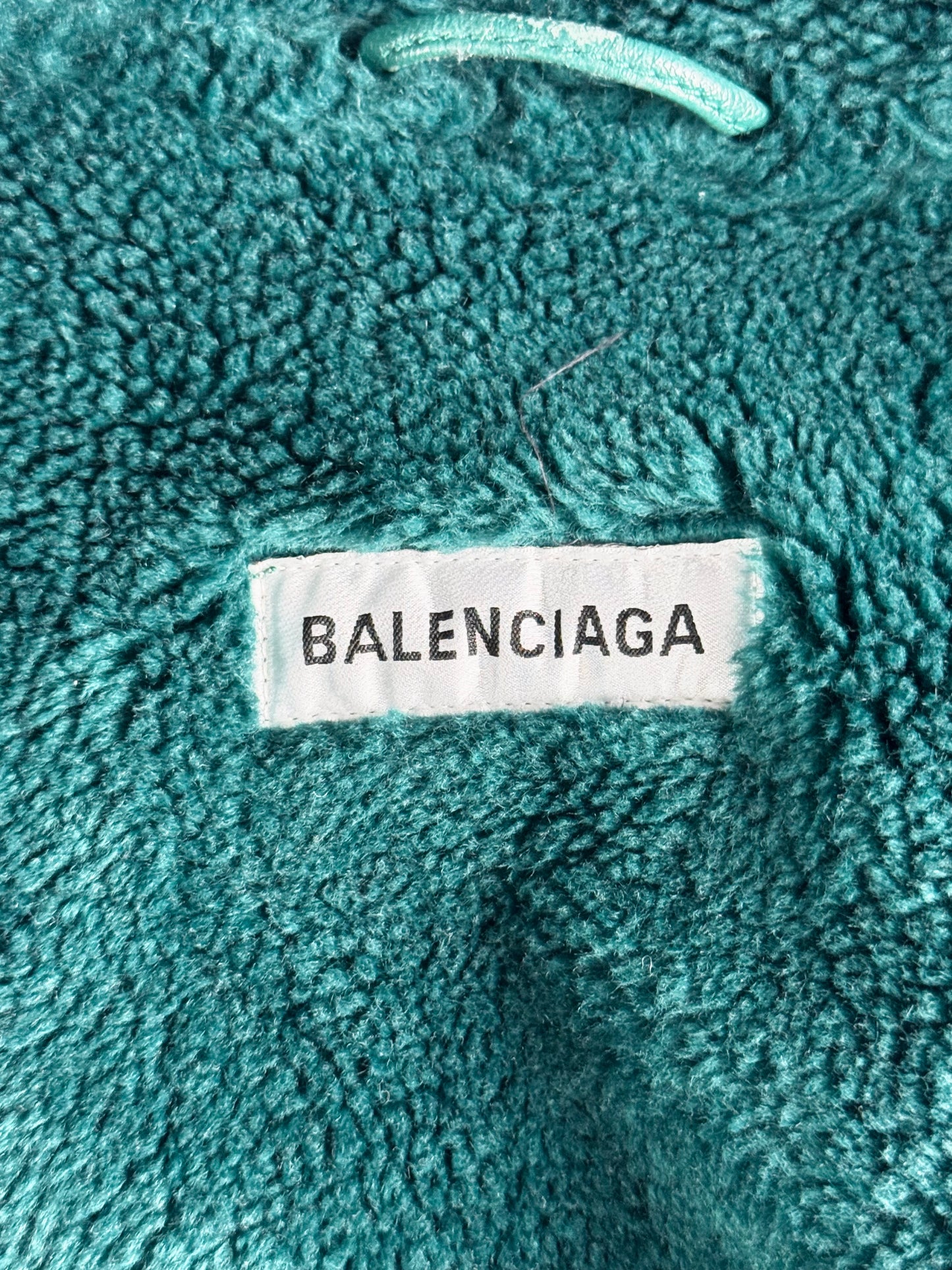 Balenciaga Sample Green Shearling Aviator Bomber Jacket FW 2019 - M