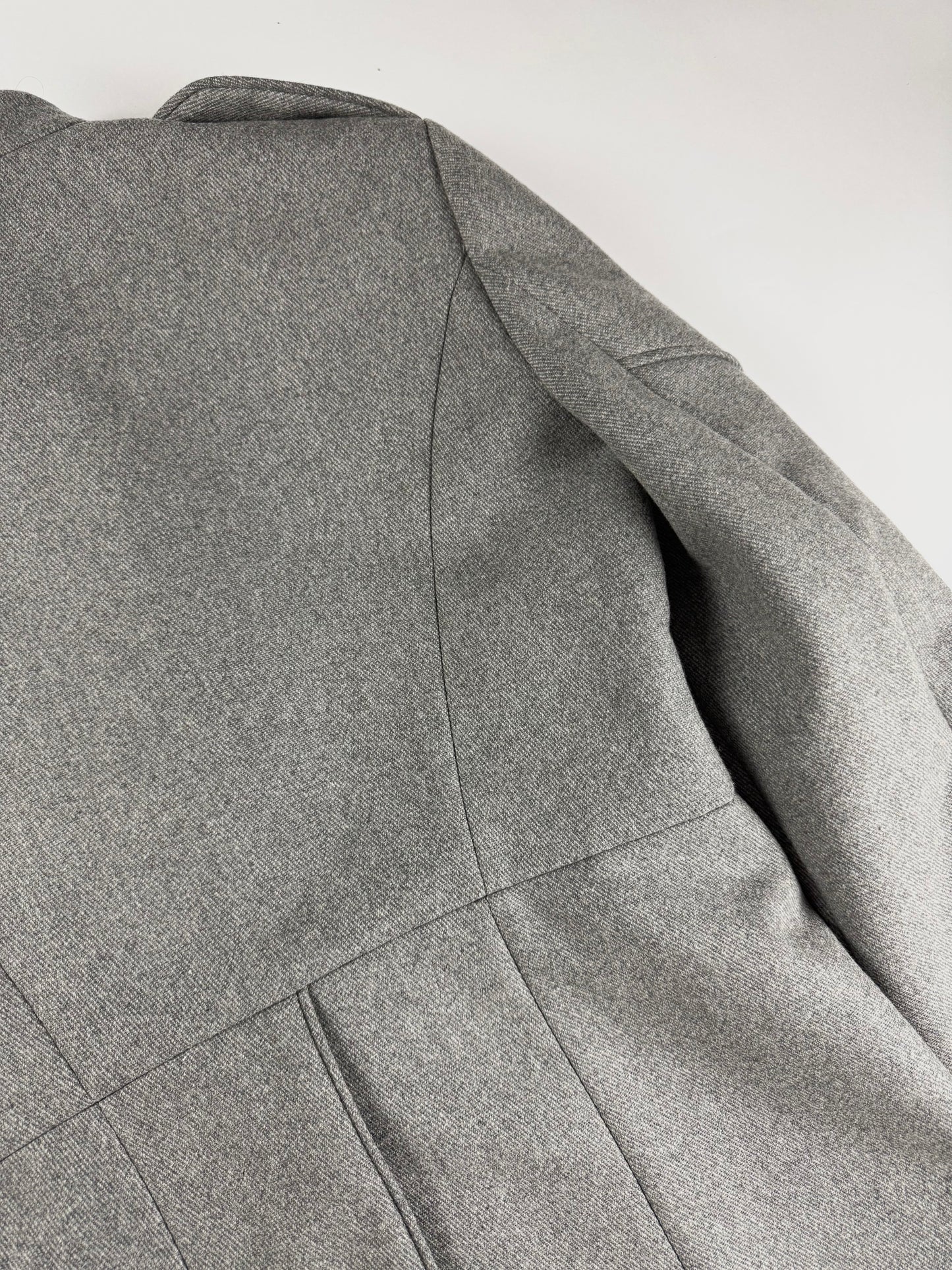 Louis Vuitton Sample Grey Wool Napoleonic Military Stand Collar Epaulettes Officer Jacket FW 2019 - M