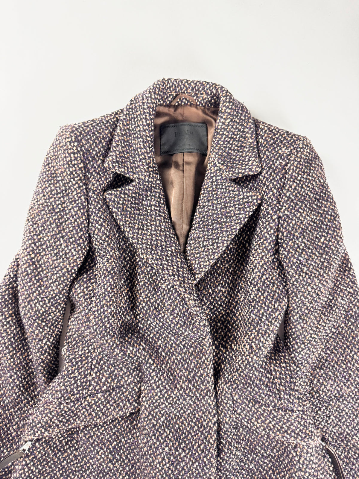 Prada Tweed Tailored Long Coat FW 2000 - XS