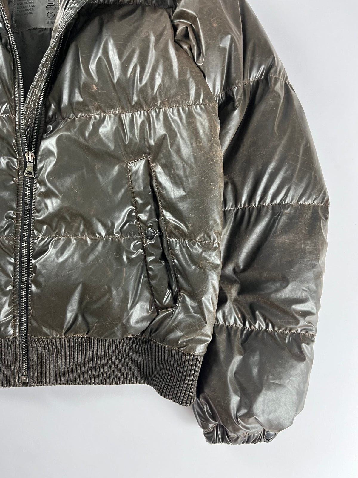 Prada Old Rust Nylon Treatment Puffer Jacket FW 2006 - M