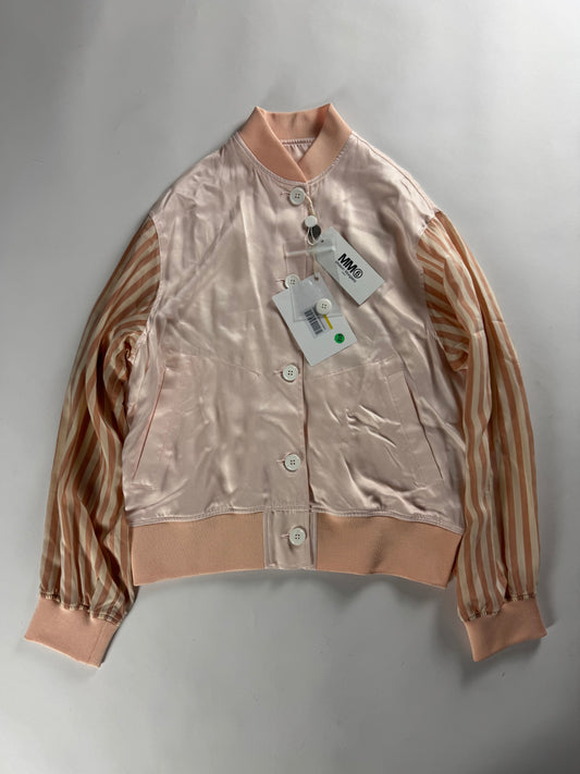 Martin Margiela MM6 Pink Striped Bomber Jacket SS 2018 - S