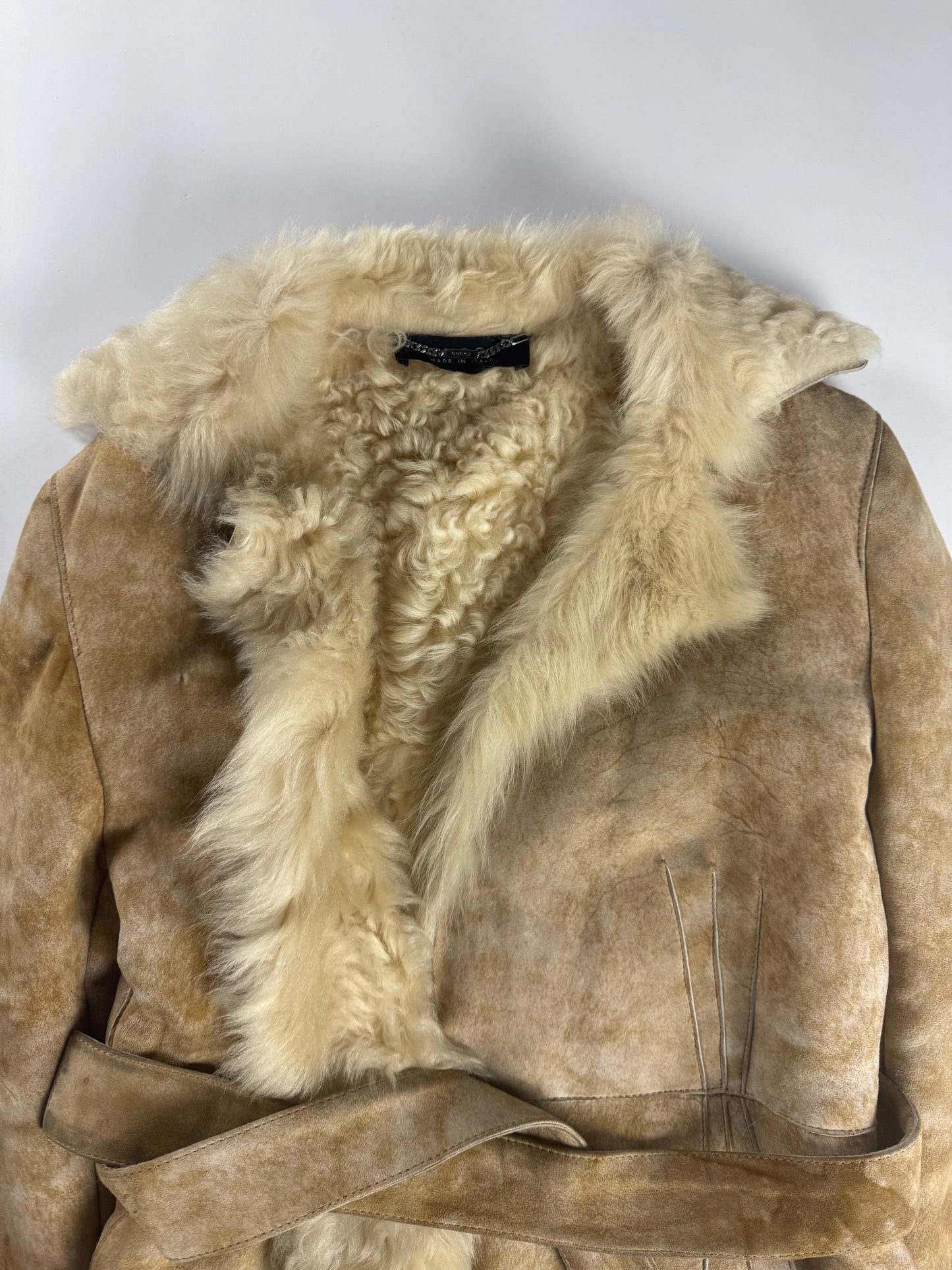 Gucci Tom Ford Bushed Shearling Fur Coat FW 2002 - S