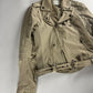 Balmain Tan Beige Belted Waist Biker Jacket 2010s - M