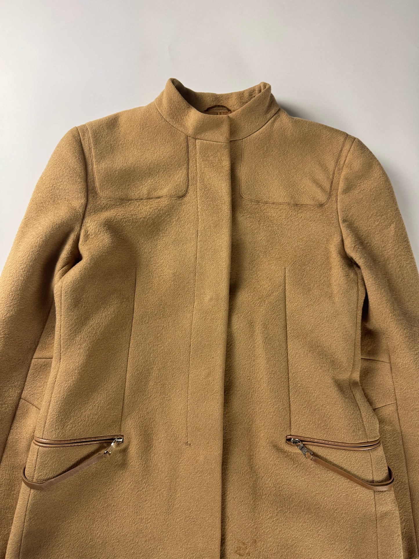 Prada Camel Wool Padded Elbows Coat FW 1999 - S