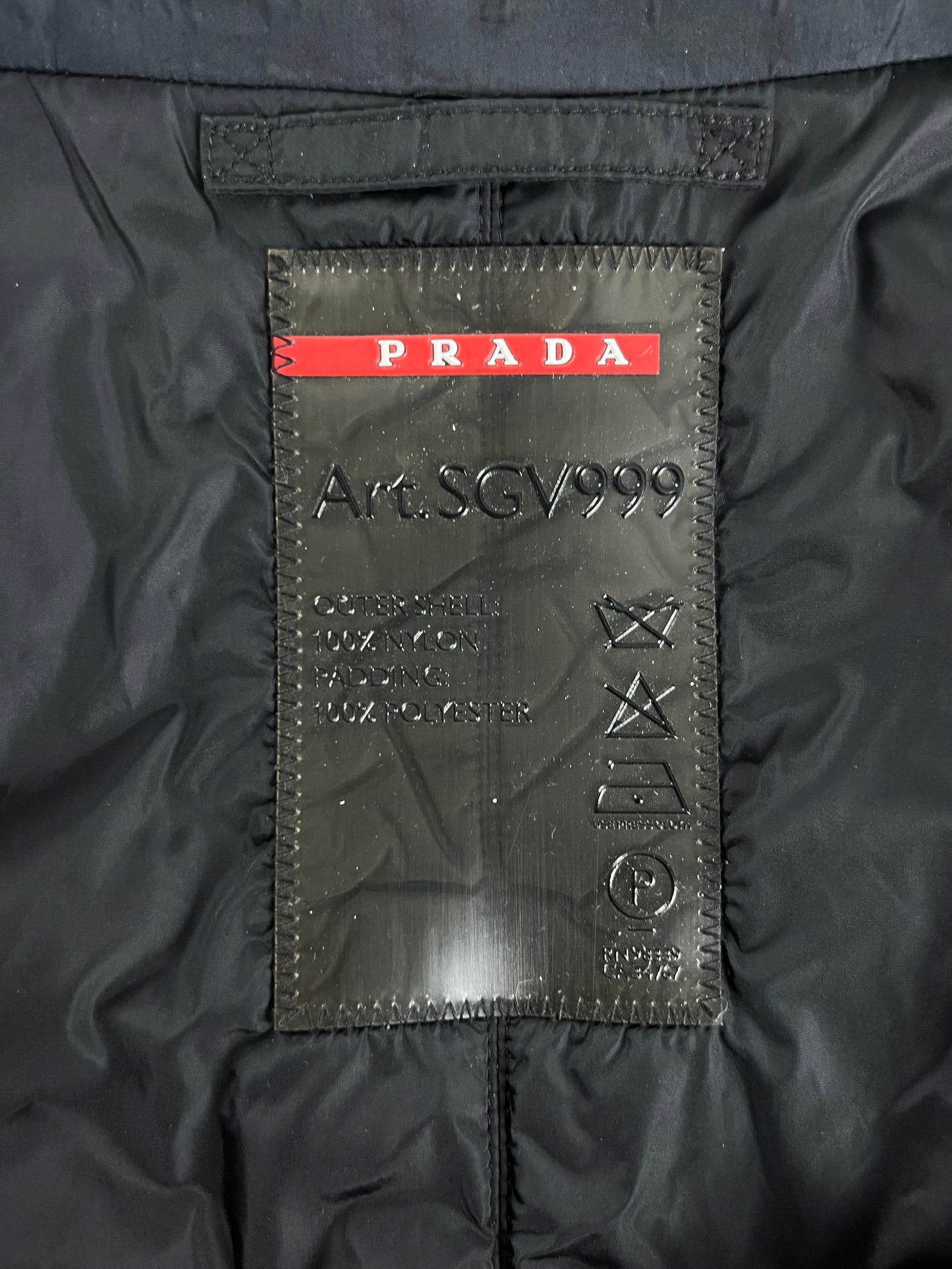 Prada Linea Rossa Black Nylon Wind Stopper Blazer SS 2008 - M