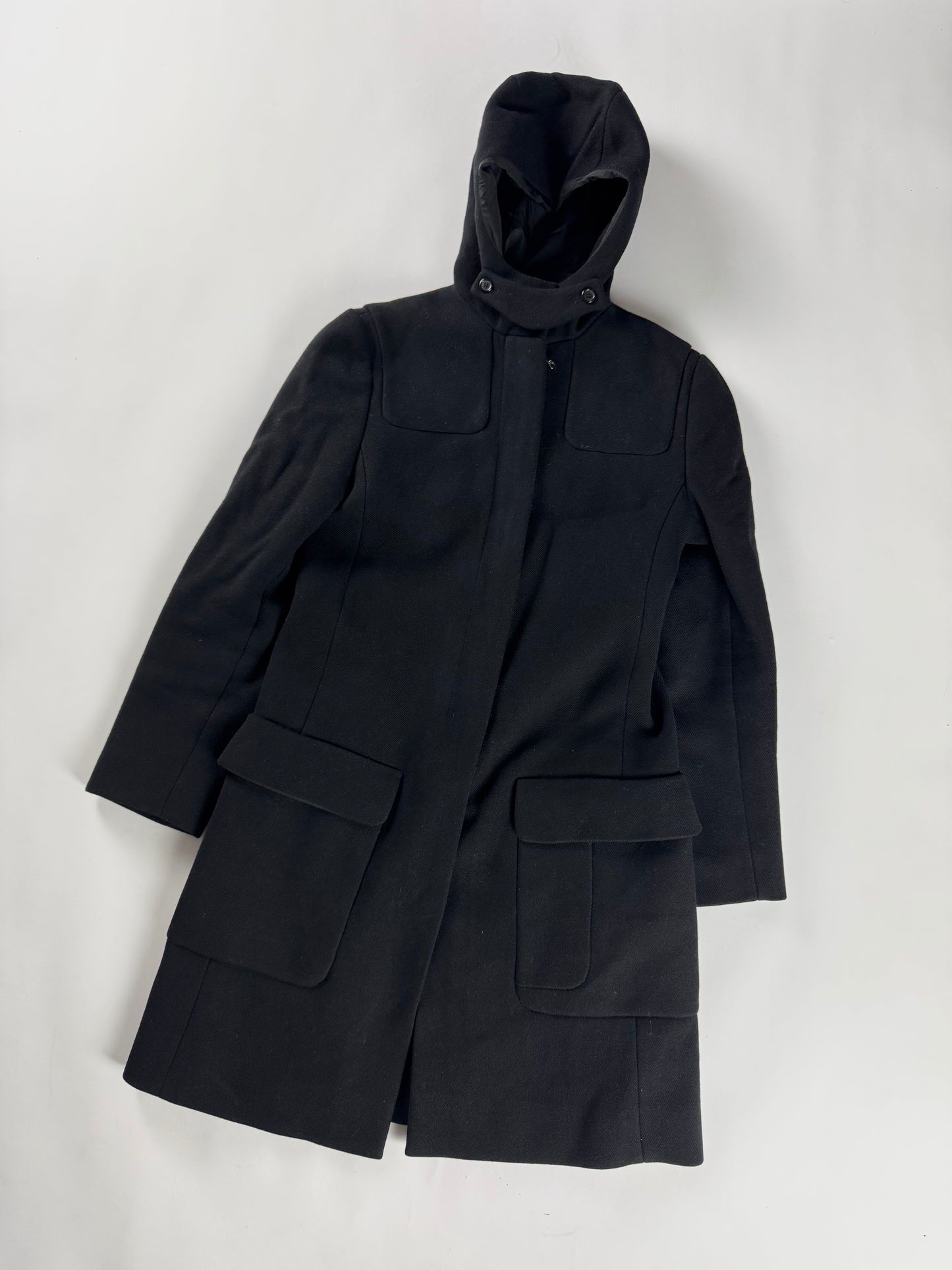 Prada Mesh Trimmed Premium Wool Coat FW 1999 - S