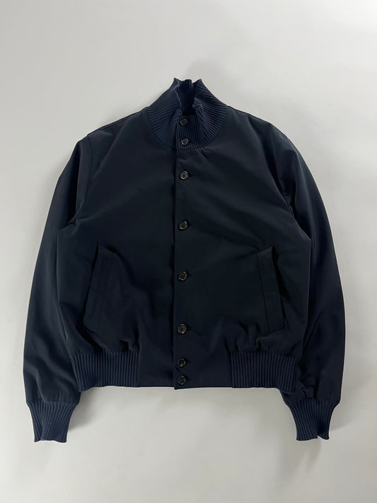 Prada Minimalist Navy Bomber Jacket FW 2000 - L