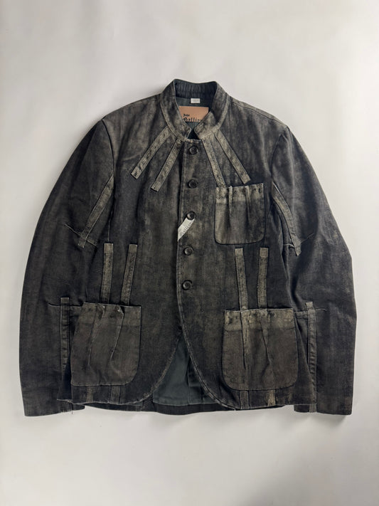 John Galliano Washed Painted Denim Blazer FW 2006 - L