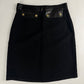 Gucci Tom Ford Essential Black Leather Pockets Skirt FW 2000 - M