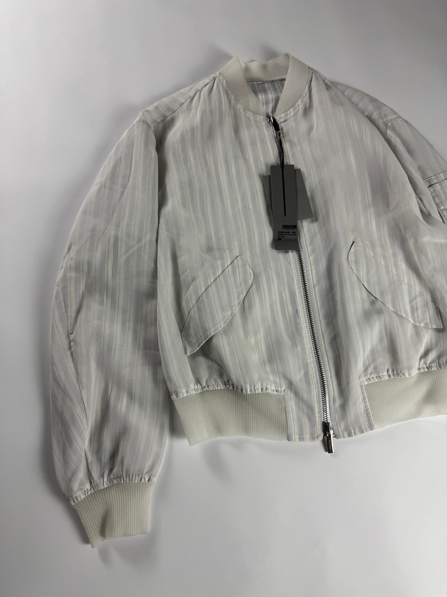 Dior Homme Kim Jones Striped Silk Organza Bomber Jacket SS 2019 - M