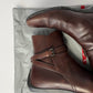 Prada Brown Leather Belted Boots FW 2011 - 44 EU