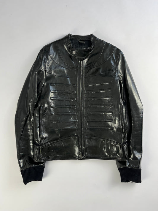 Dior Homme Napoleon Military Bright Dark Leather Jacket FW 2008 - M