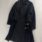 Miu Miu Structured Wool Pleated Hem Leather Collar Coat FW 2013 - XS