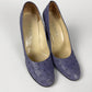 Prada Lila Ostrich Leather Curvy Mary Janes Heels SS 2000 - 39 IT/39,5 EU