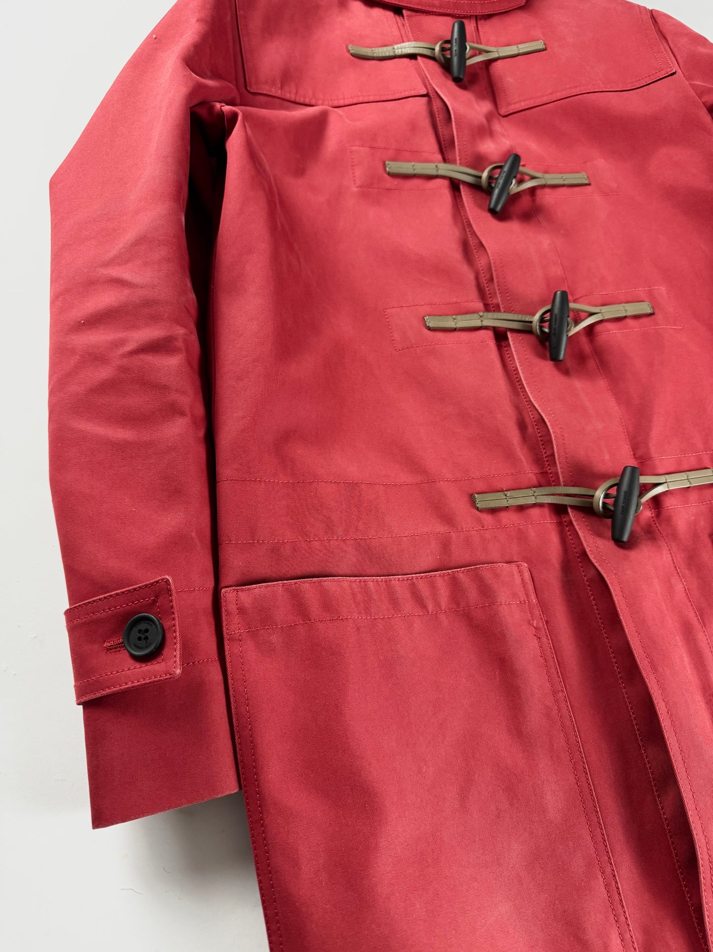Dior Homme Kris Van Assche Red Military Duffle Coat Pre Fall 2014 - S