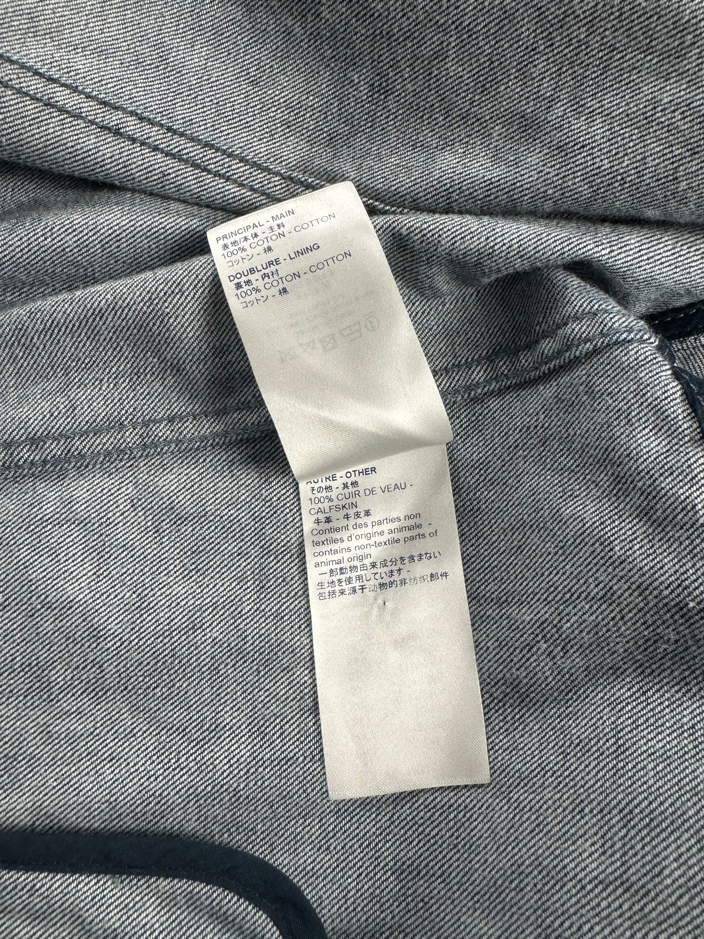 Louis Vuitton Virgil Abloh Indigo Raw Iridescent Denim Jacket FW 2021 - XL