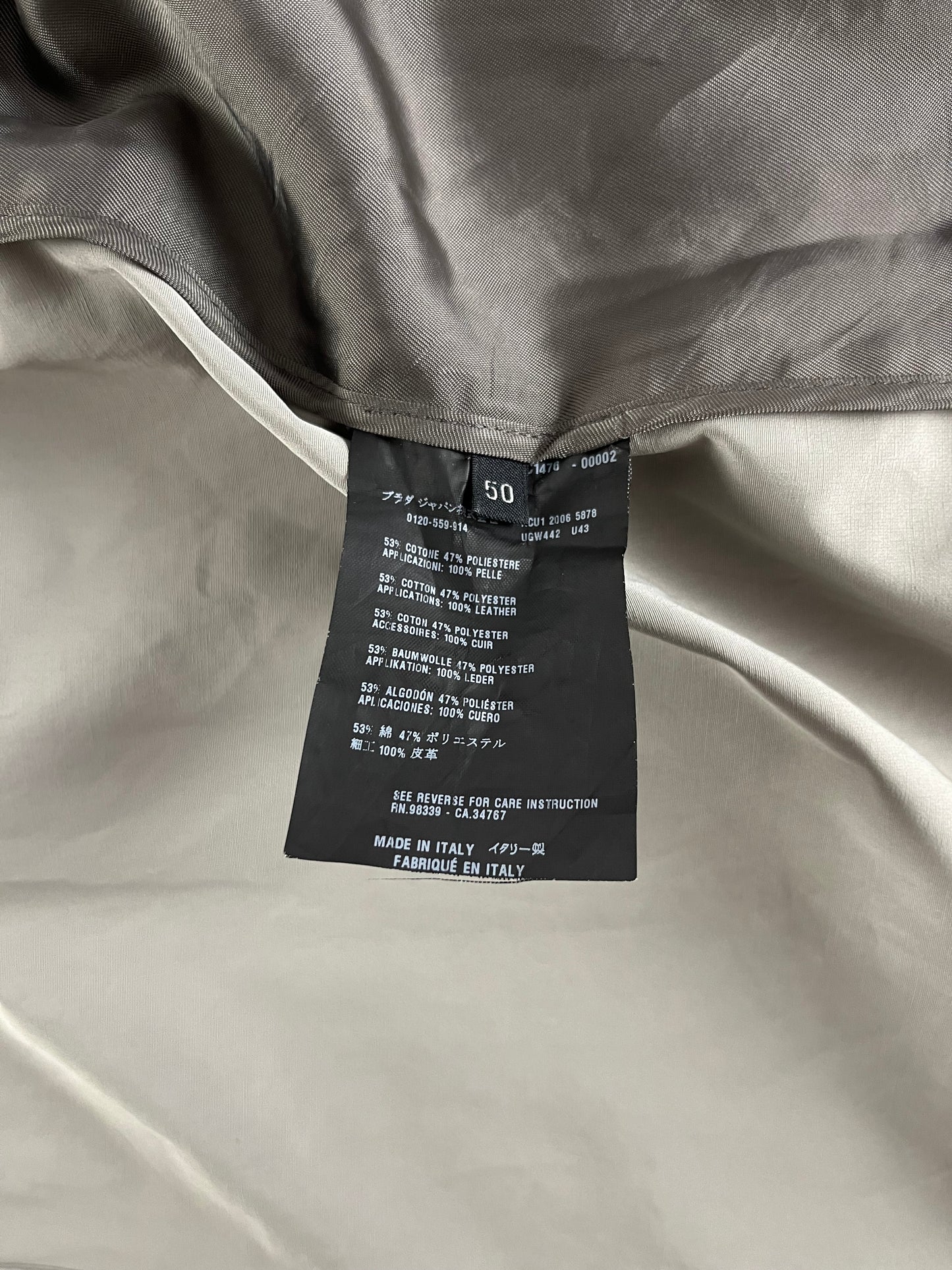 Prada Mainline Grey Utility Work Jacket FW 2006 - M