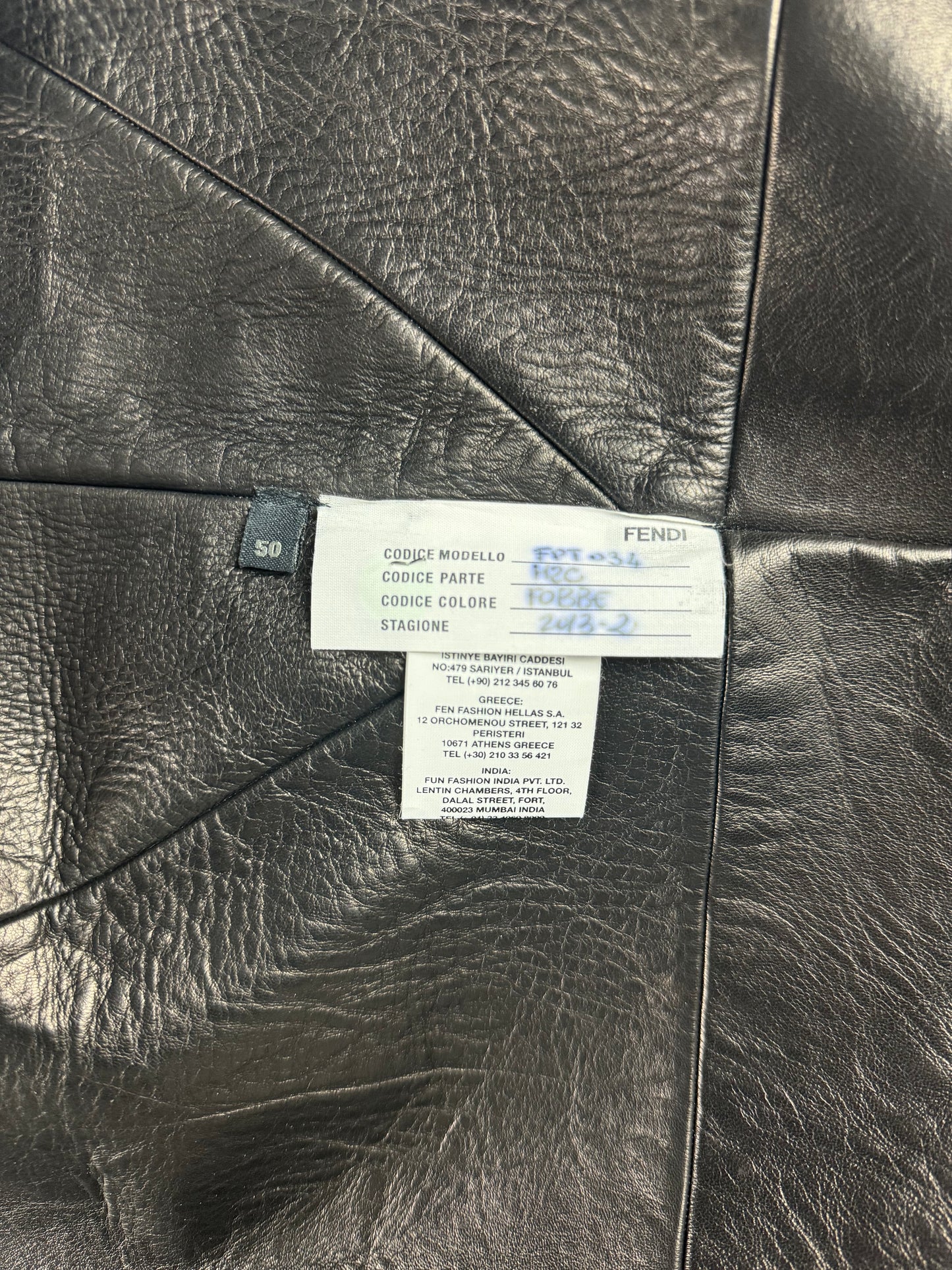 Fendi Sample Roma Racer Leather Layer Gilet SS 2013 - M