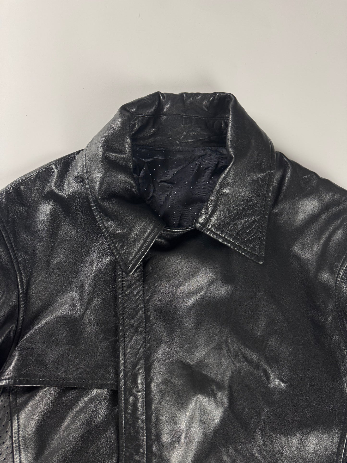 Givenchy Silent Black Leather Perfecto Jacket SS 2005 - M