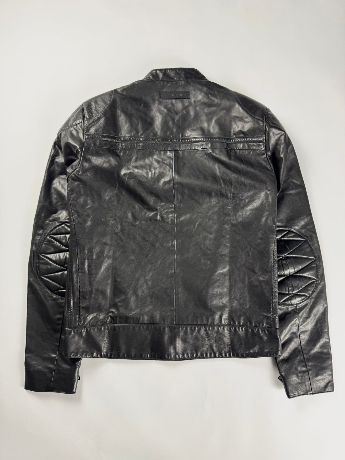 Prada Milano Black Leather Motorcycle Jacket FW 2007 - M