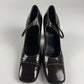 Prada Mary Jane Black Patent Leather Elegant Pumps FW 2001 - 40 IT/41 EU