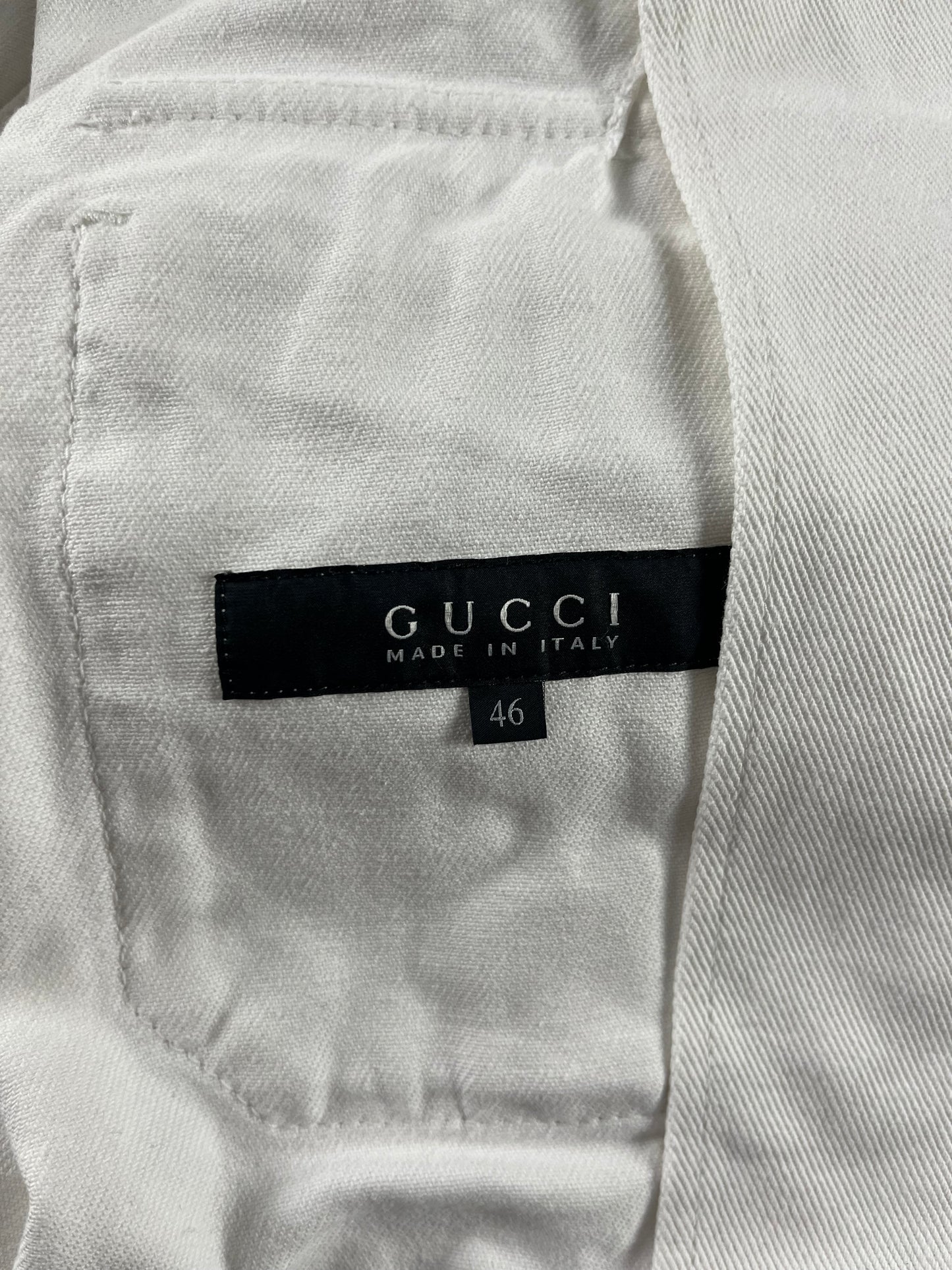 Gucci White Yacht-Club Belted Jacket SS 2015 - S