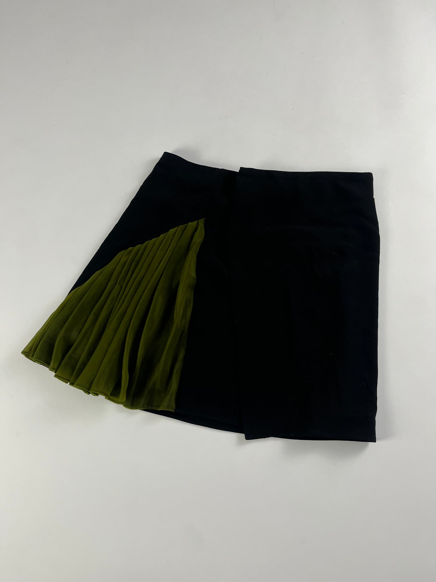 Balenciaga Shadow Green Draped Skirt SS 2010 - S