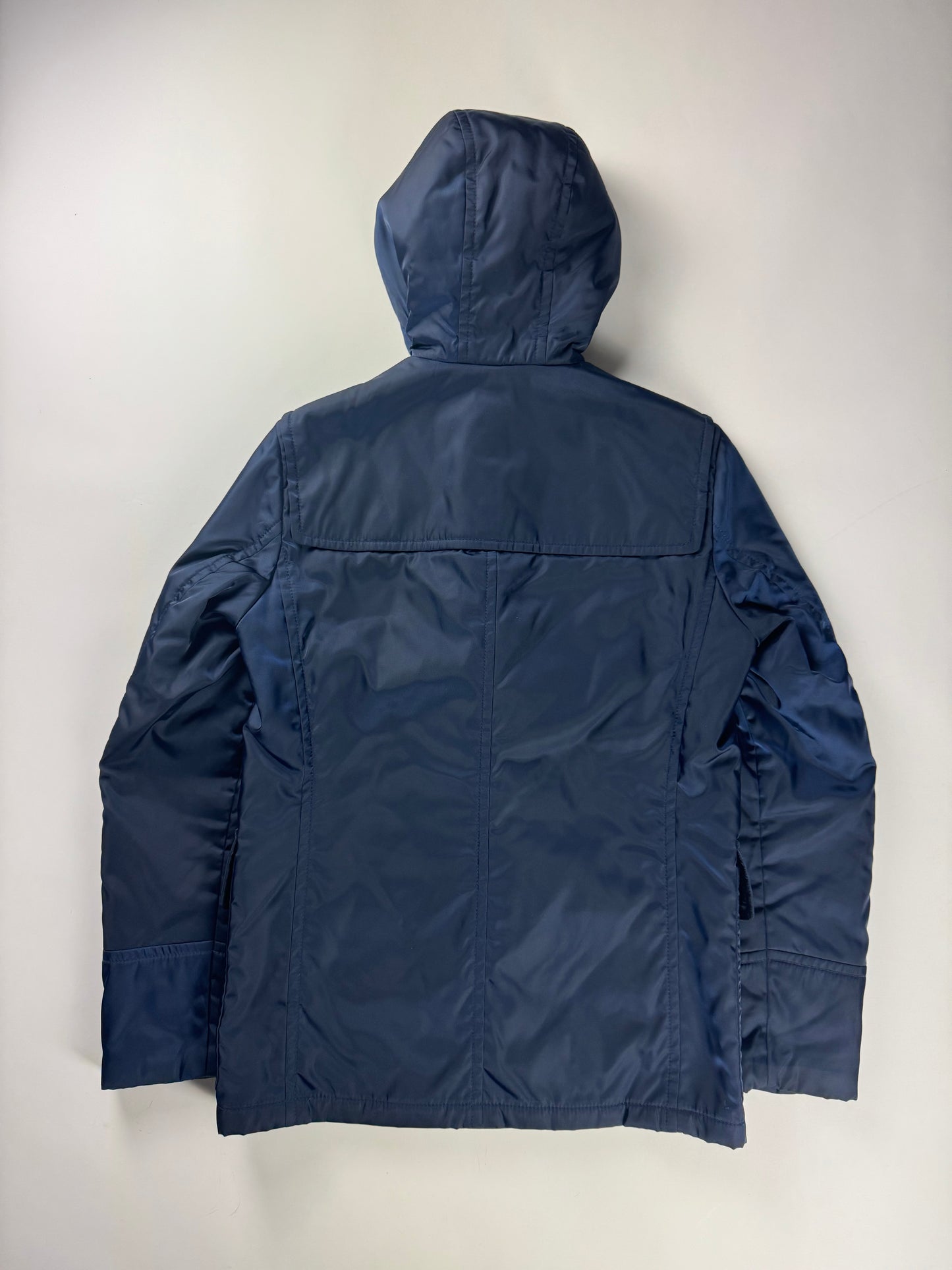 Prada Navy Arctic Hooded Long Parka Duffle Jacket - M