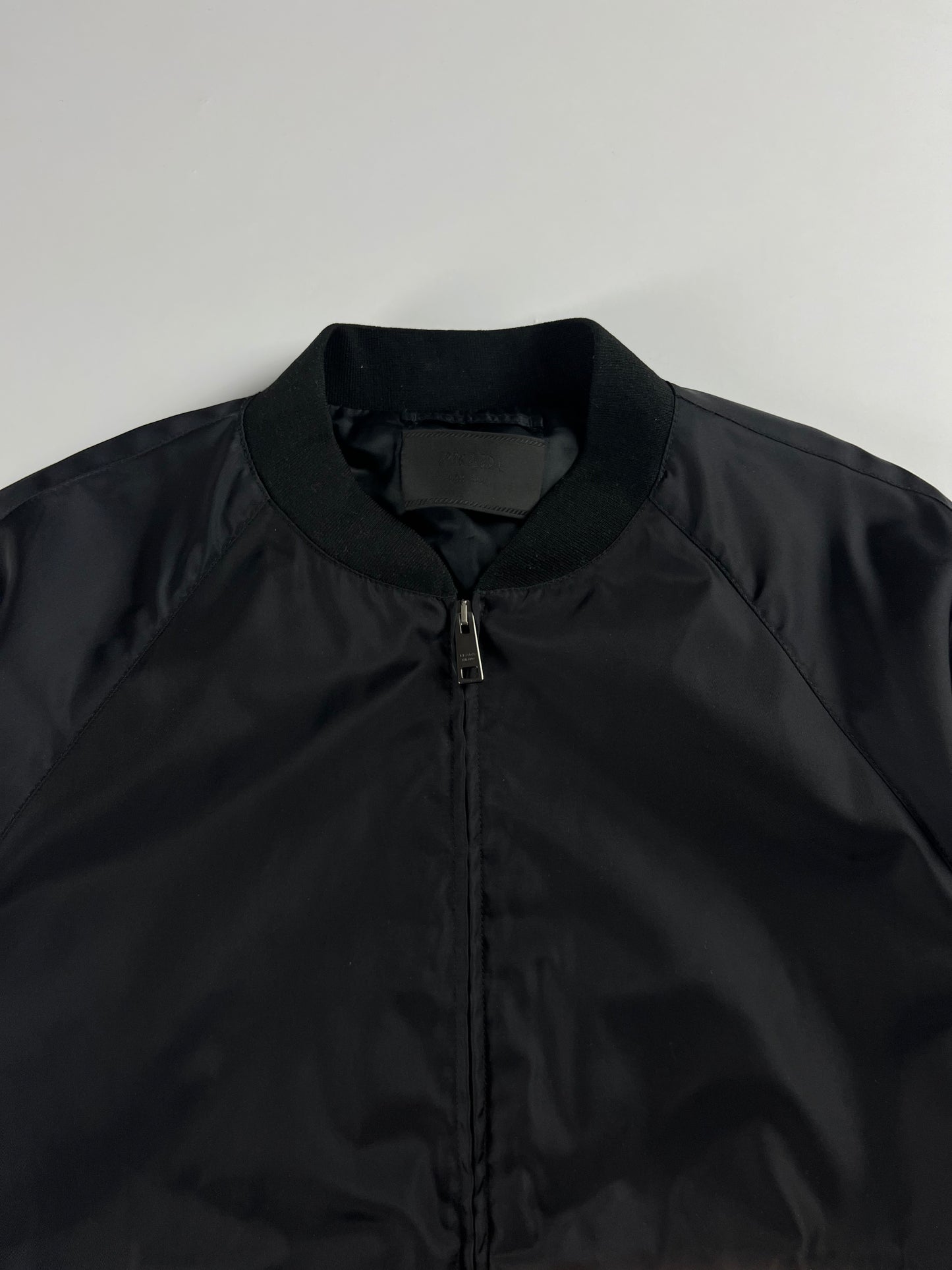 Prada Triangle Logo Nylon Bomber Jacket FW 2018 - L