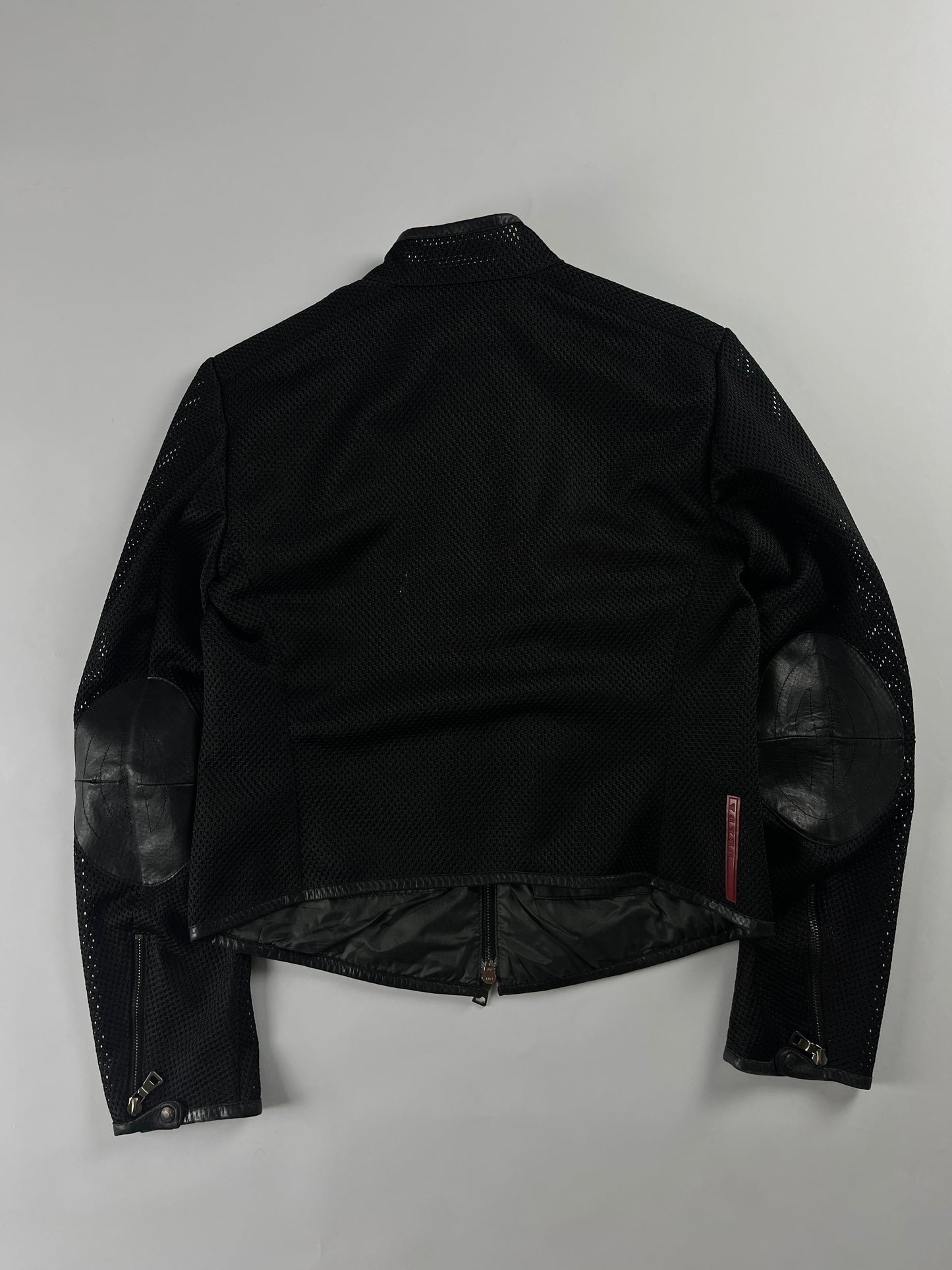 Prada Mesh Leather Elbows Jacket SS 2000 - S