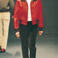 Prada Premium Red Leather Bomber Jacket FW 2000 - M