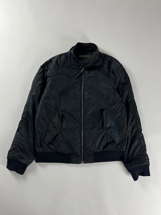 Prada Navy Double Buttoned Collar Bomber Jacket 2000s - L