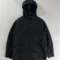 Prada Minimalist Black Nylon Double Zip Hooded Jacket 2000s - S