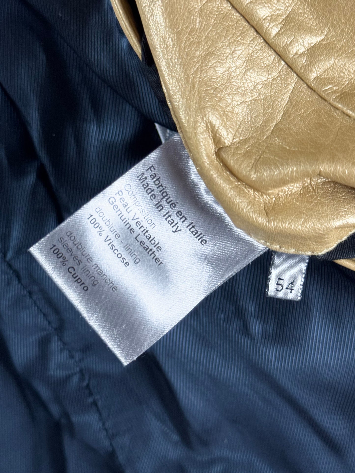 Dior Homme Kris Van Assche Fragmented Bright Yellow Leather Bomber Jacket SS 2009 - L