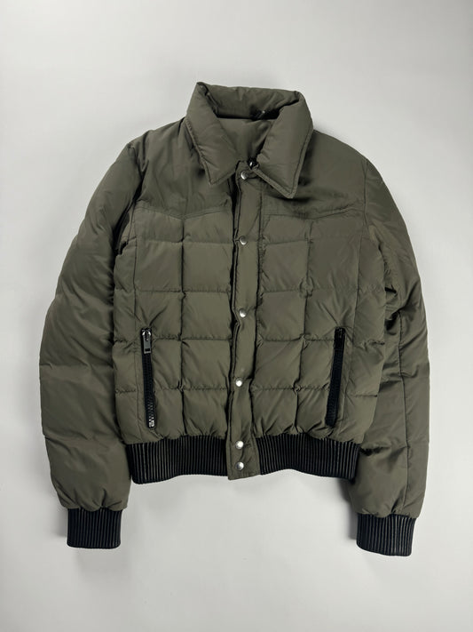Dior Homme Sample "In The Morning" Hedi Slimane Leather Rib Puffer Jacket FW 2005 - M