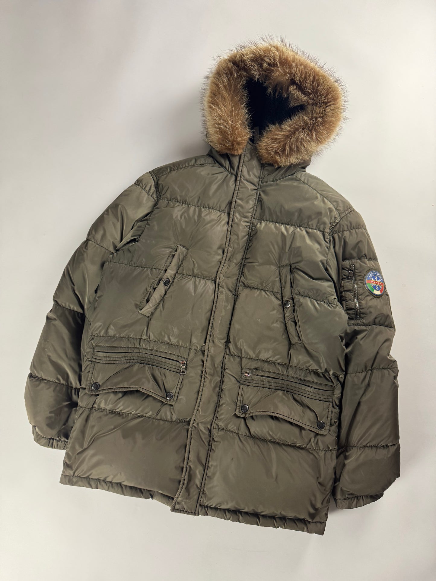 Prada Ski Nylon Puffer Long 3/4 Jacket 2000s - M