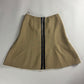 Louis Vuitton Sample Exposed Front Zipper Tan Flared Skirt FW 2015 - S