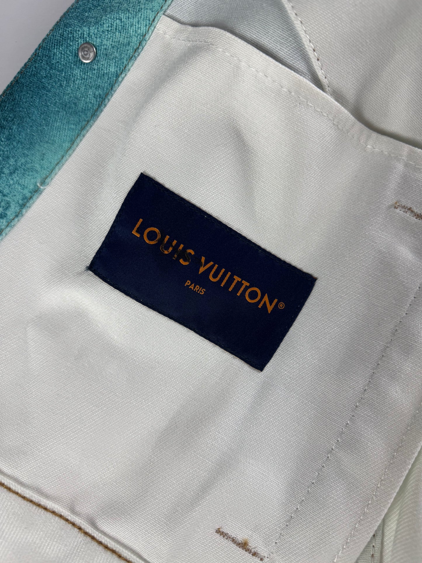 Louis Vuitton Sprayed Monogram Denim Trucker Jacket SS 2023 - M