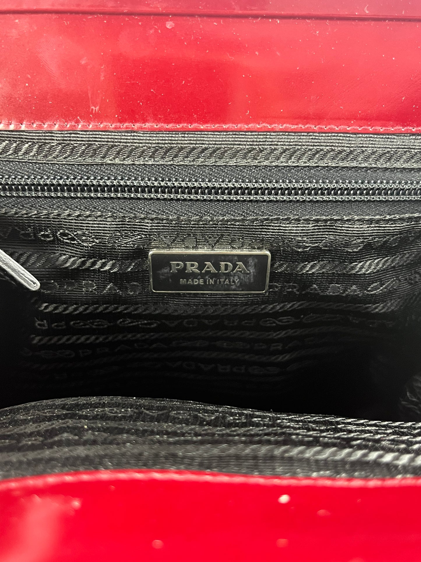 Prada Red Bright Leather Shoulder Bag FW 2000 - OS