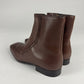 Prada Brown Square Toe Leather Boots FW 2000 - 41 EU