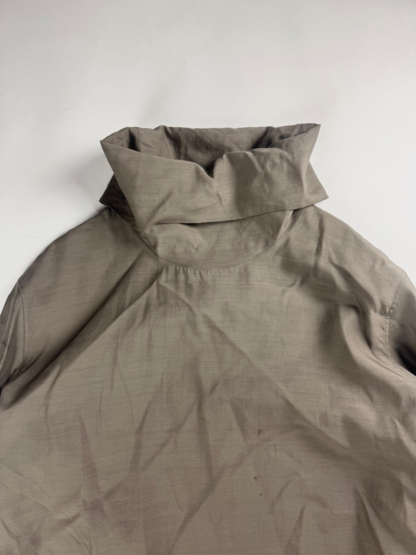 Hermès Sample Light Brown Funnel Neck Top - L