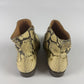 Maison Matin Margiela Cream Snakeskin Python Leather Mid Boots SS 2005 - 41 EU