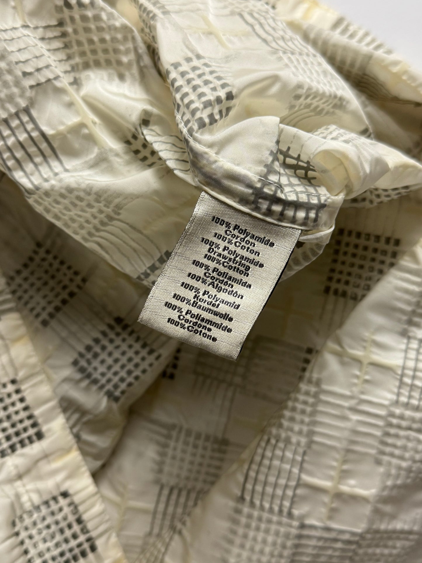 Hermès Sample Soft Ivory Plaid Turtleneck Half Zip Jacket SS 2020 - M