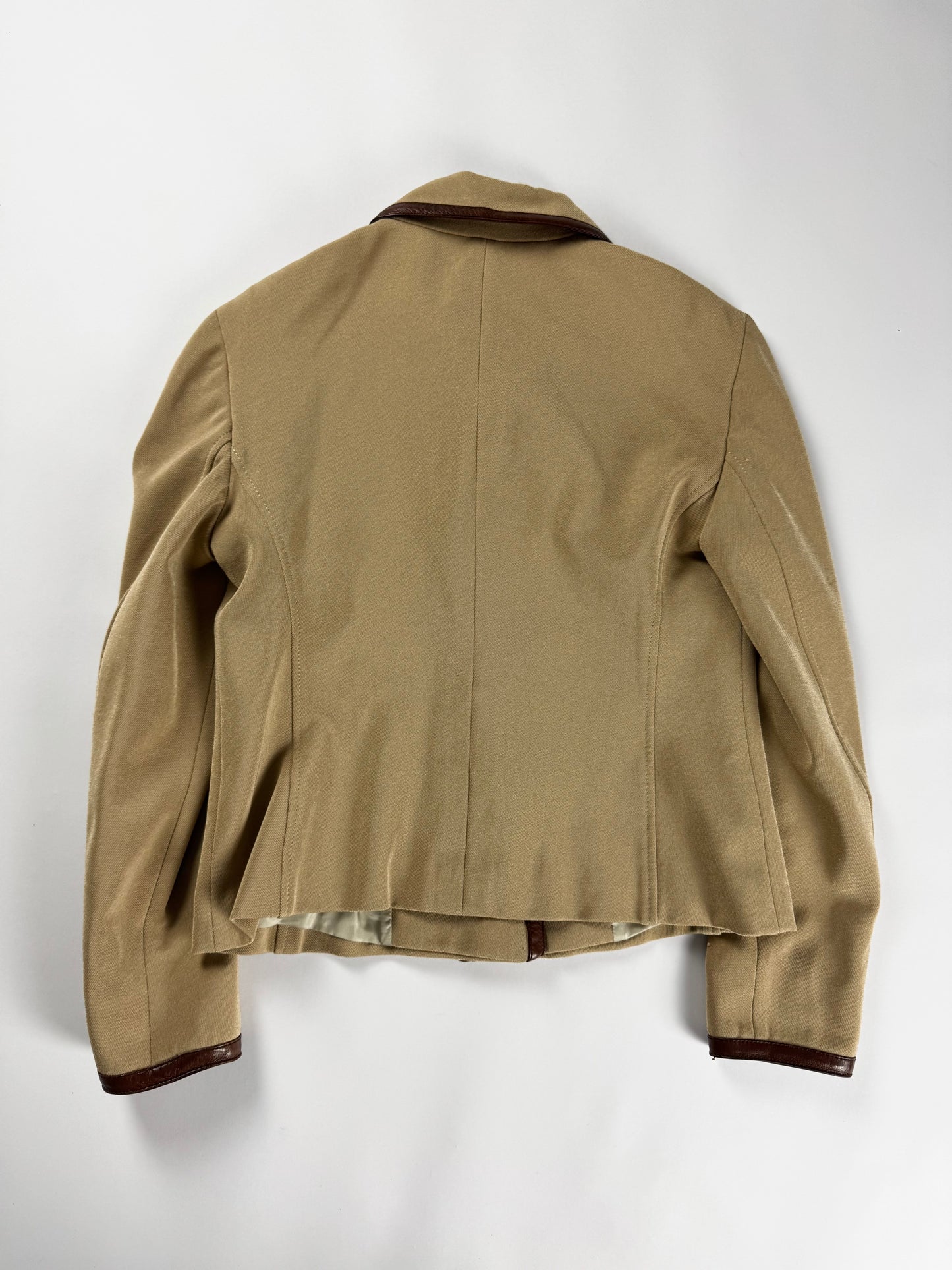 Prada Leather Trimmed Details Tailored Jacket FW 1996 - S