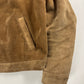 Prada Sample Tan Brown Suede Leather Zipper Moto Jacket FW 1996 - M