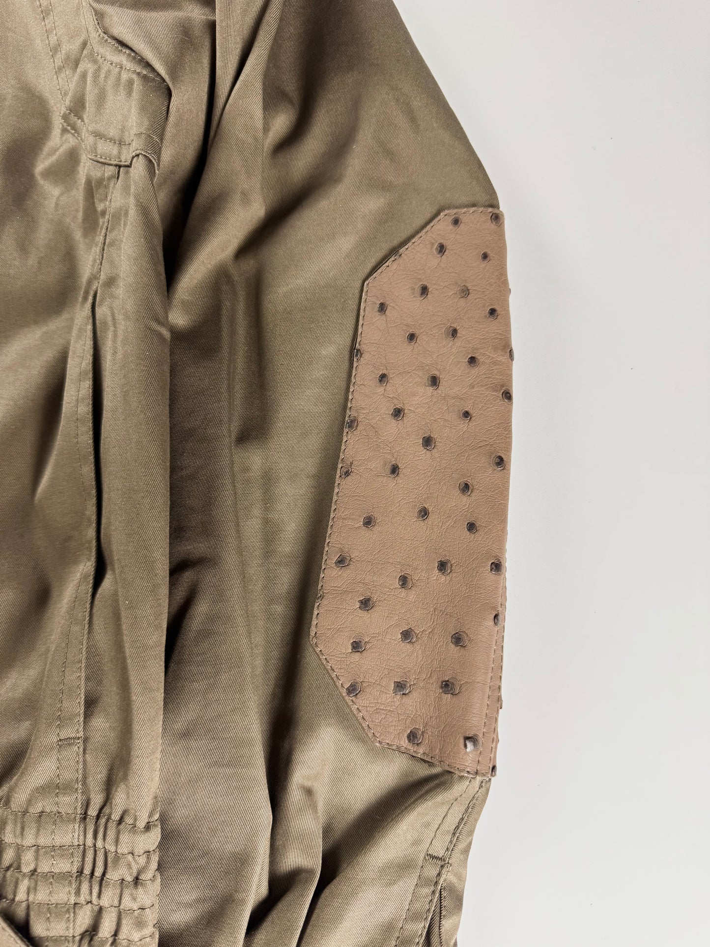 Louis Vuitton Sample Safari Perfecto Exotic Ostrich Leather Jacket SS 2017 - M