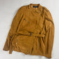 Gucci Orange Suede Zipper Belted Jacket 2000s - S