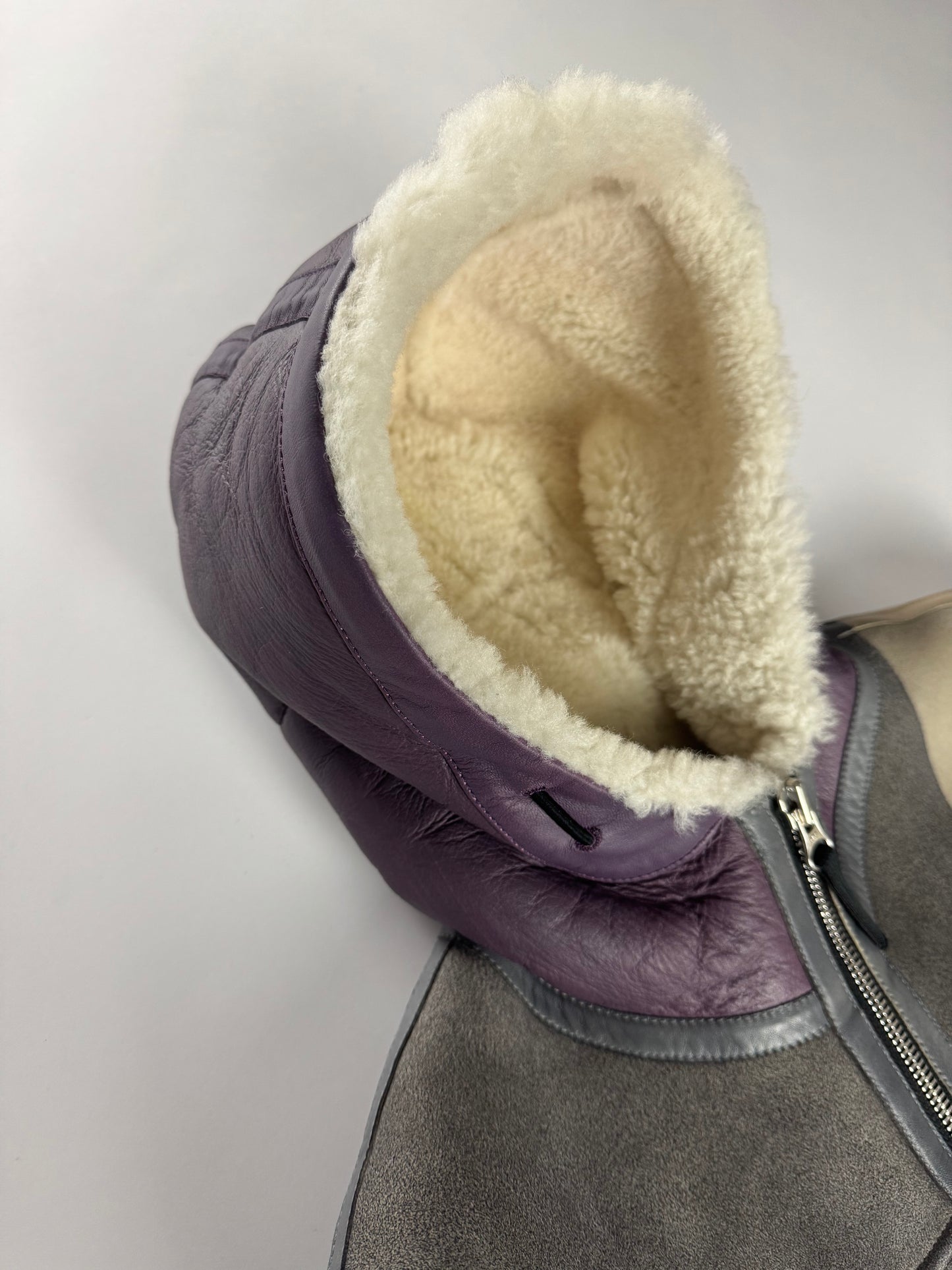 Stone Island Hand Sprayed Shearling Leather Jacket FW 2020 - M