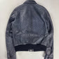 Gucci Blue Guccissima Monogram Leather Jacket 2010s - M