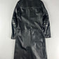 Prada Black Leather Padded Shoulder Coat FW 1999 - S